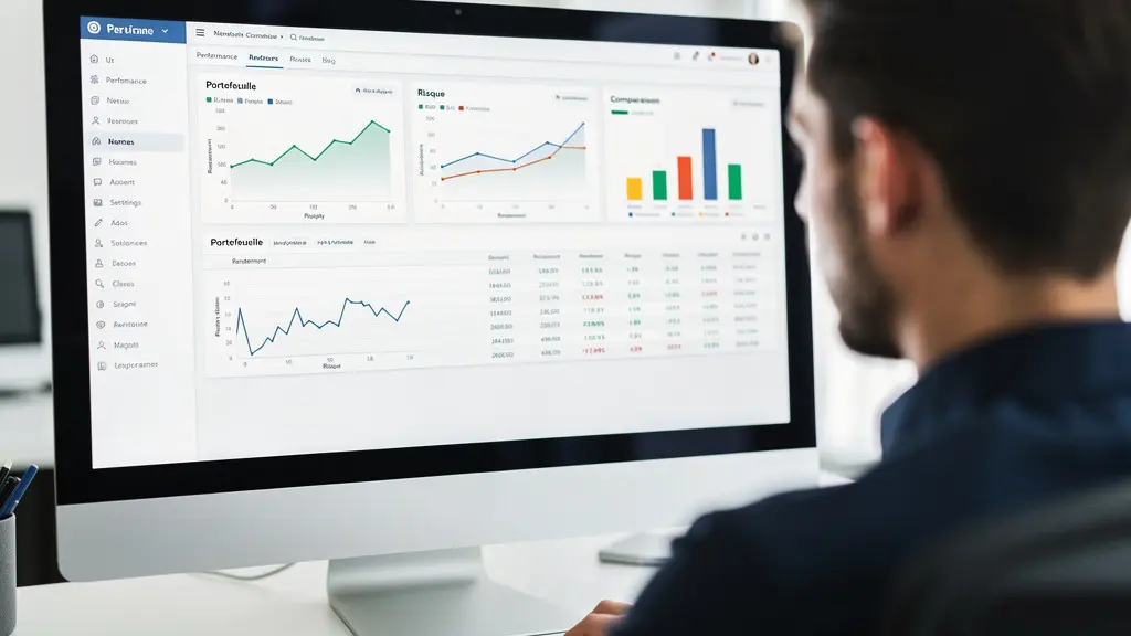 Professionnel analysant des critères de simulation de crédit immobilier sur écran